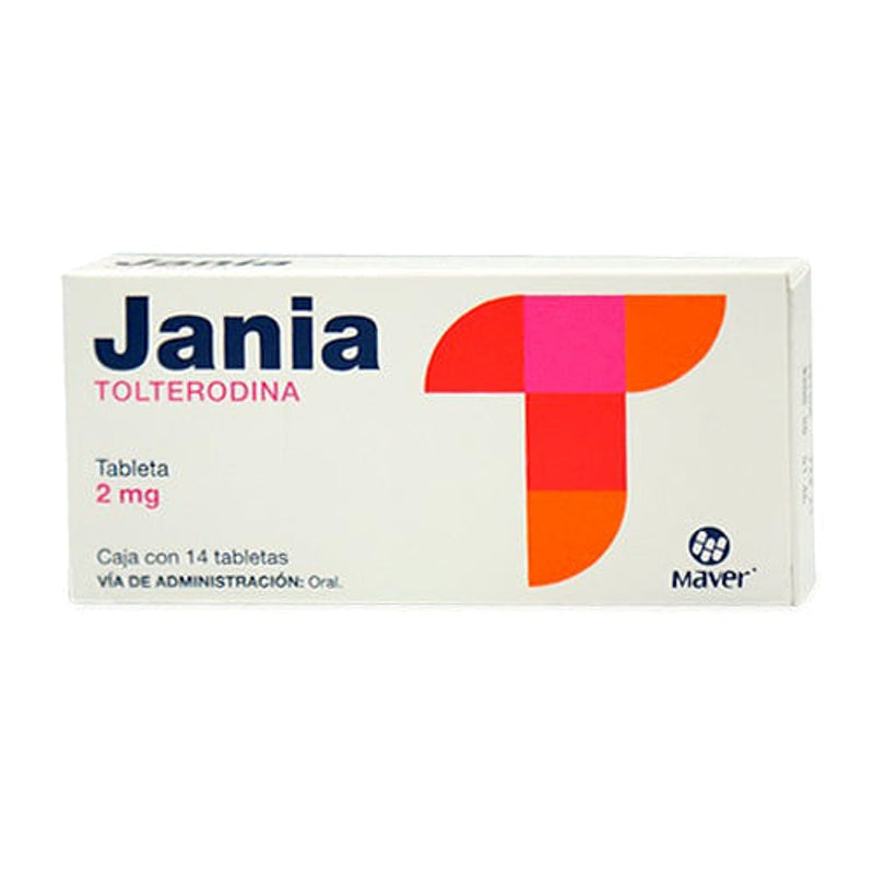 Tolterodina 2 Mg Con 14 Tabletas Jania