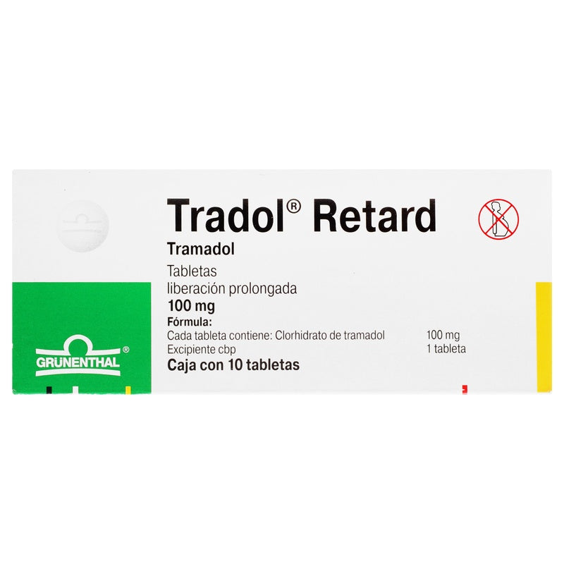 Tradol Retard 100 Mg Con 10 Tabletas Liberación Prolongada 7502209290464 perfil 8