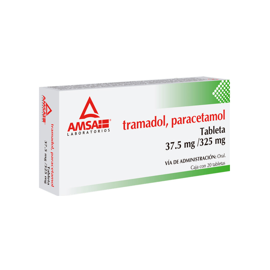 Tramadol / Paracetamol 37.5 / 325 Mg Con 20 Tabletas Amsa 7501349029415