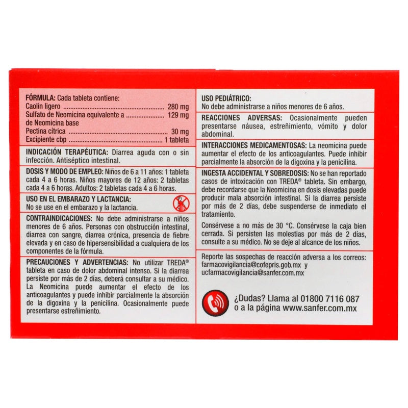 Treda 129 / 280 / 30 Mg Con 10 Tabletas 7501070612474 perfil 6