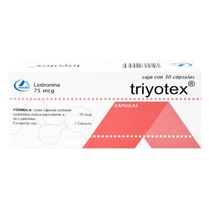 Triyotex 75Mcg 30 Capsulas