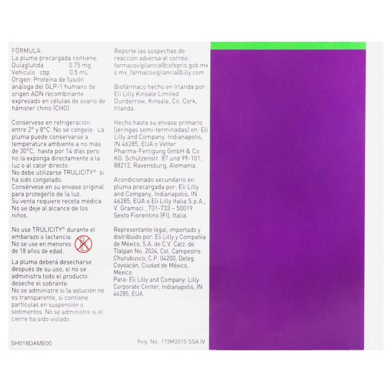 Trulicity 0.75 Mg / 0.5 Ml 2 Ml 4 Flexpen 7501082243413 perfil 7