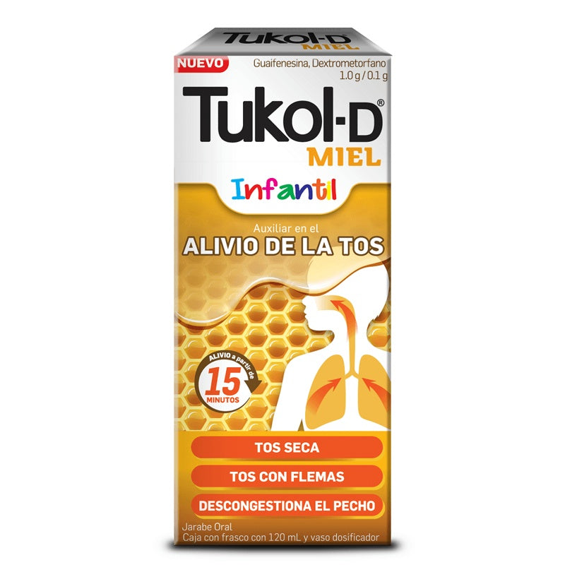 Tukol D Infantil Miel 120 Ml Jarabe