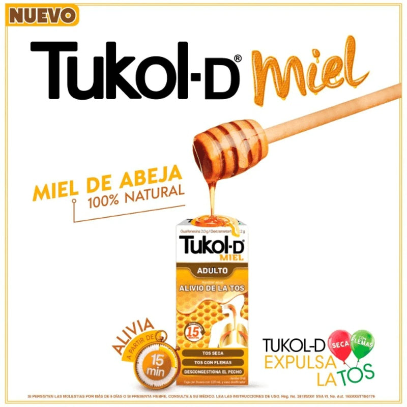 Tukol D Infantil Miel 120 Ml Jarabe