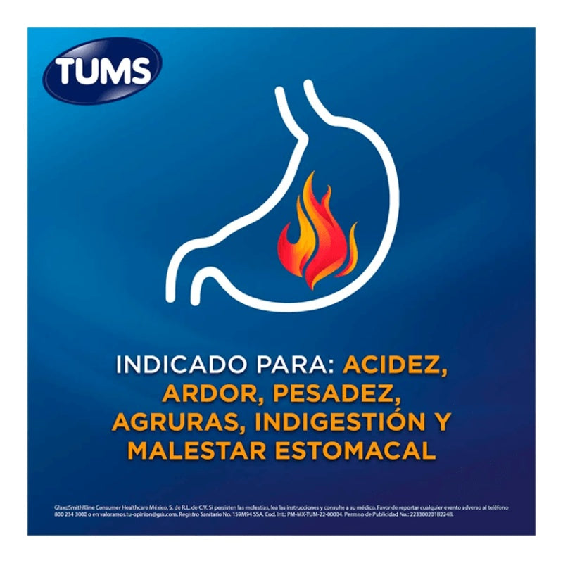 Tums Extra 500 Mg Con 75 Tabletas