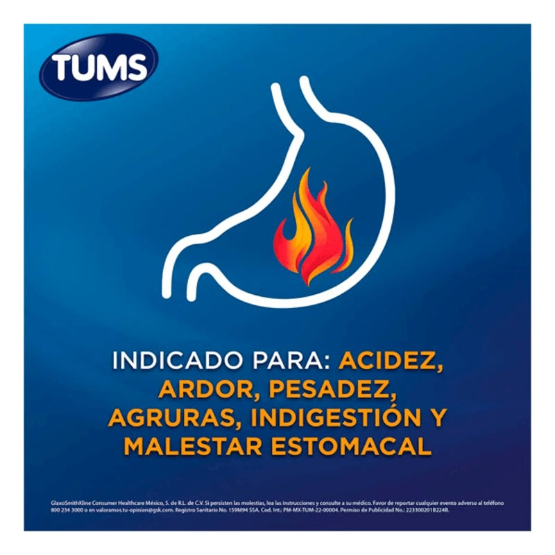 Tums Extra 750 Mg Con 48 Tabletas Mast