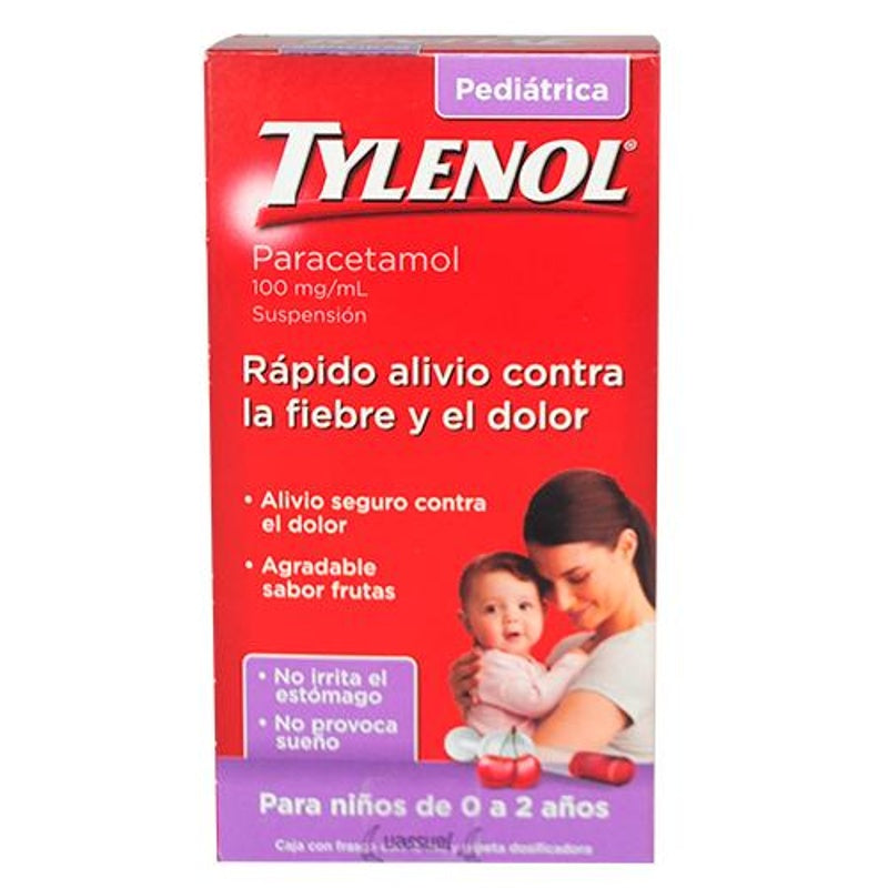 Tylenol Cereza 100 Mg / Ml Pediátrico 15 Ml Gotas
