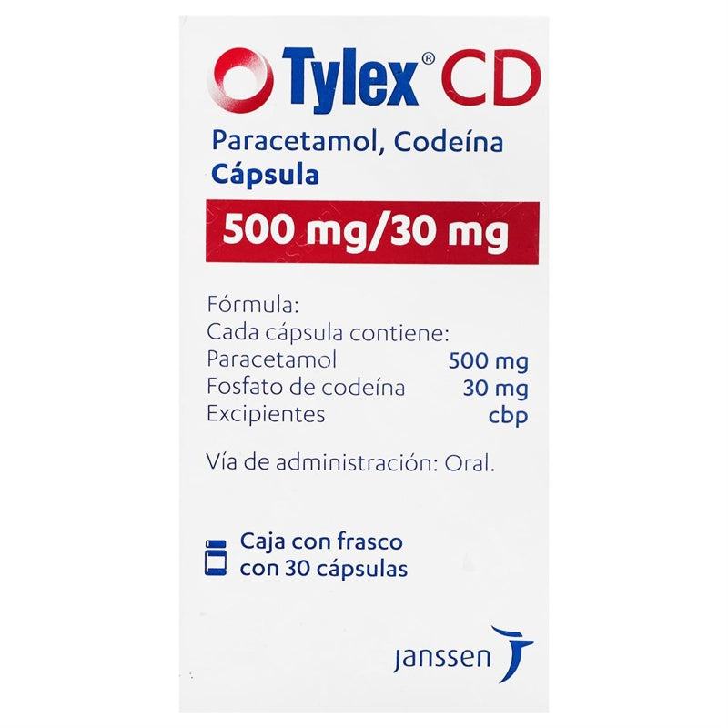 Tylex Cd 500 / 30 Mg Con 30 Capsulas