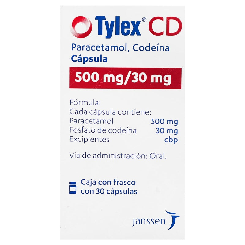Tylex Cd 500 / 30 Mg Con 30 Capsulas
