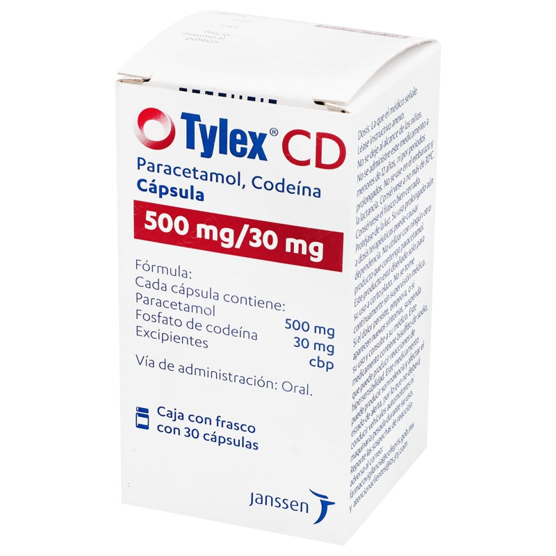 Tylex Cd 500 / 30 Mg Con 30 Capsulas