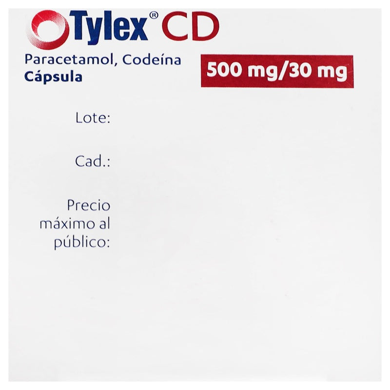 Tylex Cd 500 / 30 Mg Con 30 Capsulas