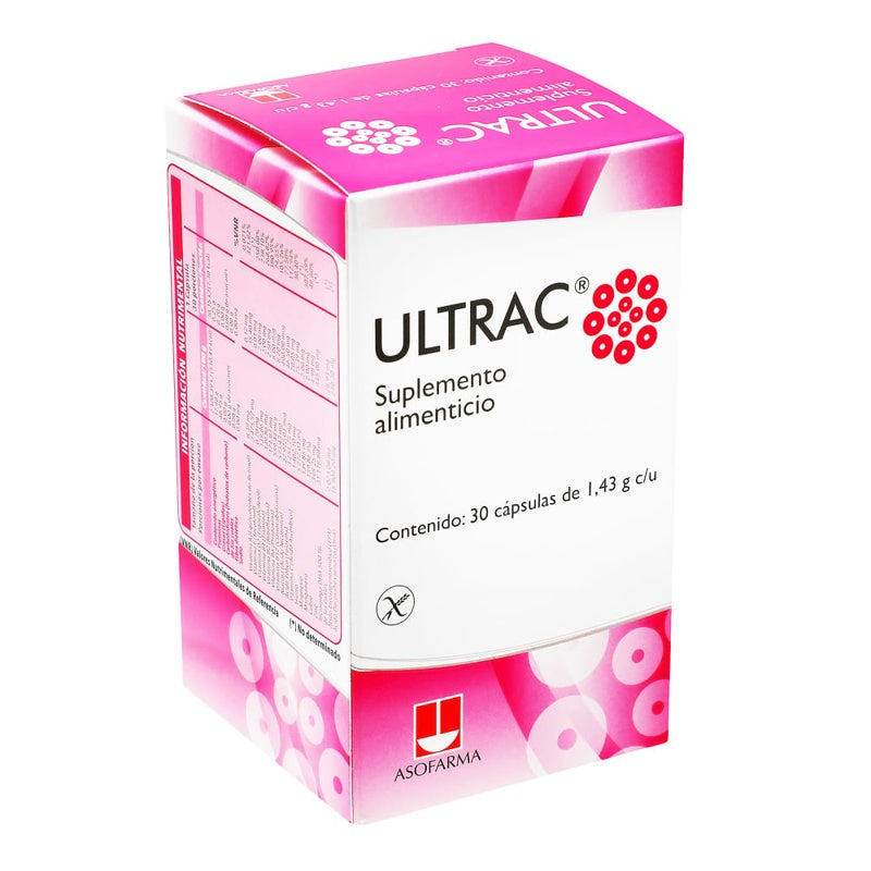 Ultrac 1.43 Gr Embarazo 30 Capsulas Suplemento Alimenticio