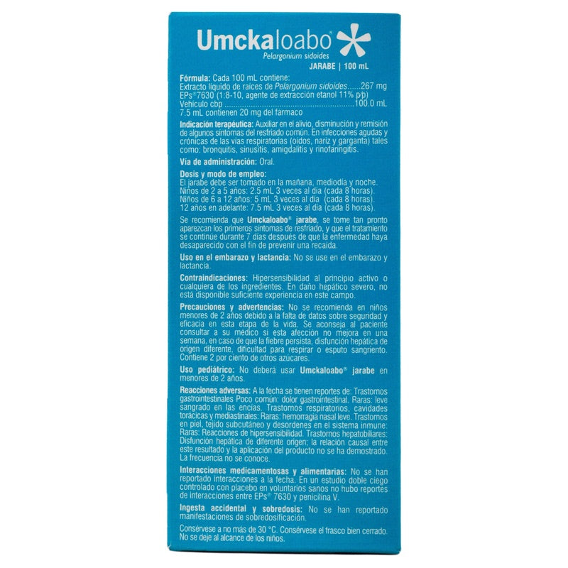 Umckaloabo 20 Mg / 7.5 Ml 100 Ml Solución