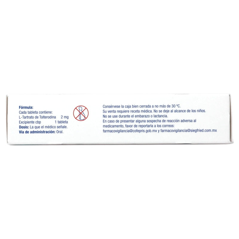 Urotrol 2 Mg Con 28 Tabletas