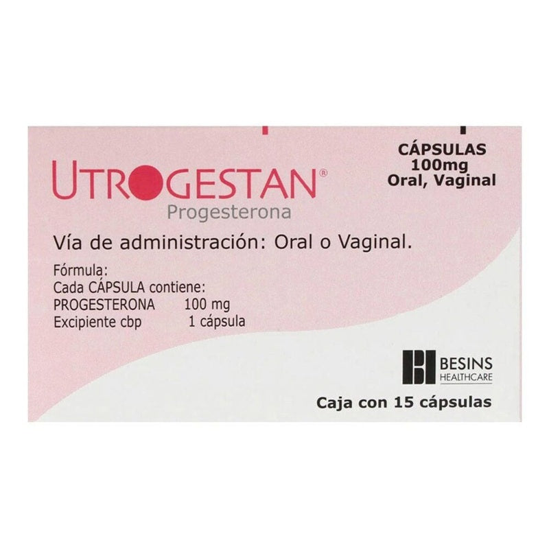 Utrogestan 100 Mg Con 15 Oral / Vag Capsulas