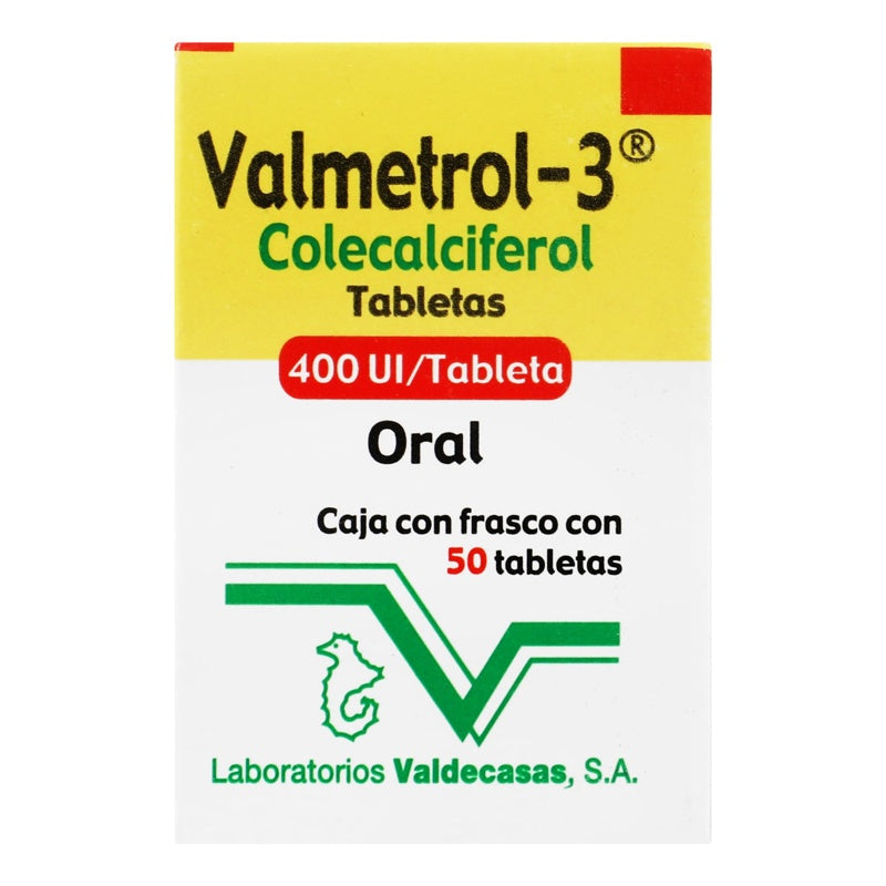 Valmetrol 3 400Ui 50 Tabletas