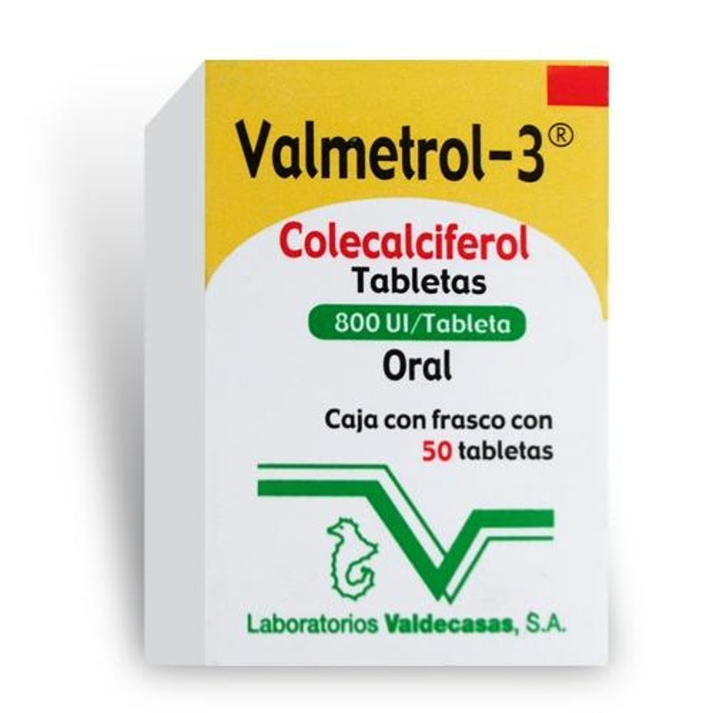 Valmetrol 3 800Ui 50 Tabletas