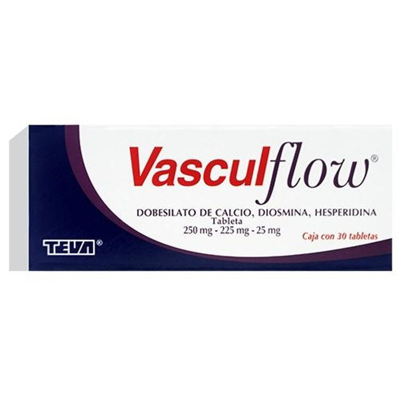Vasculflow 250 / 225 / 25 Mg Con 30 Tabletas