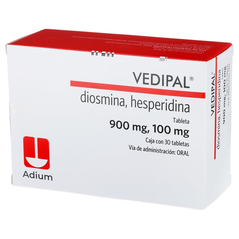 Vedipal 900 / 100 Mg Con 30 Tabletas 7730766001562 perfil 7