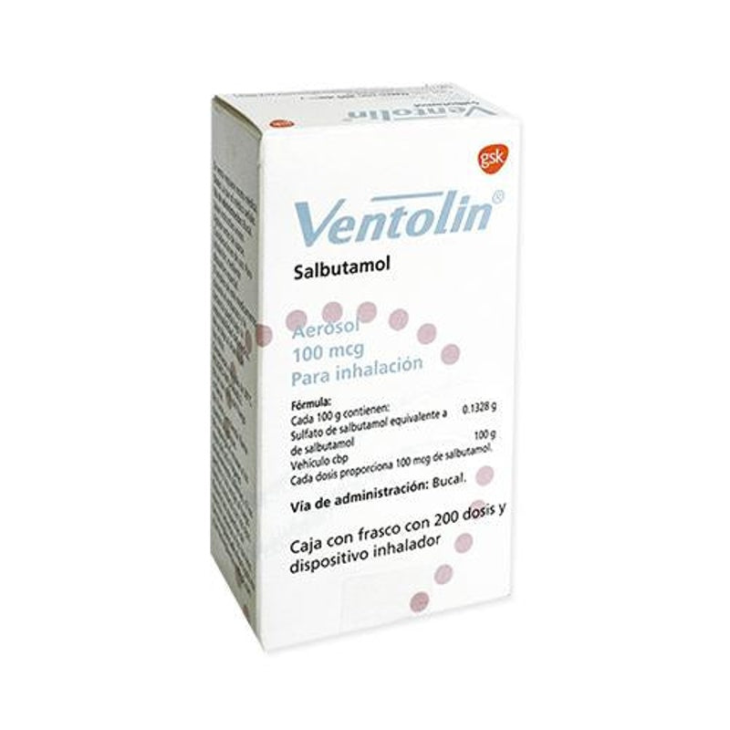 Ventolin 100Mcg 18 Gr 200Dosis Aer Buc