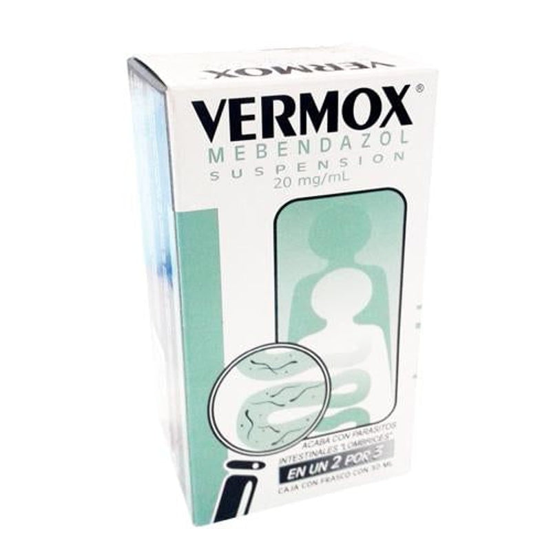Vermox 20 Mg / Ml Platano 30 Ml Suspensión