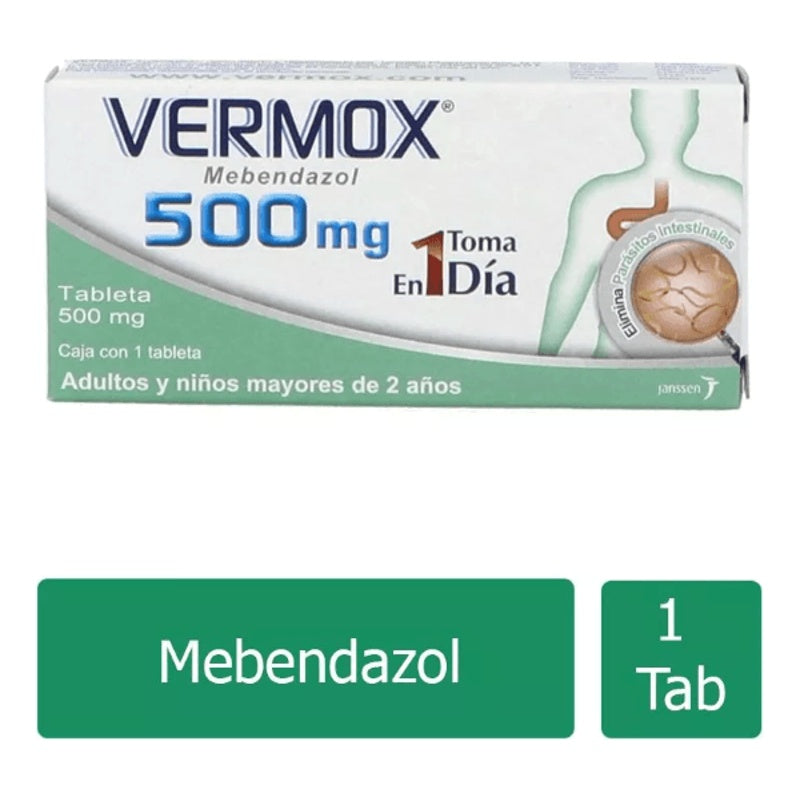 Vermox 500 Mg Con 1 Tabletas