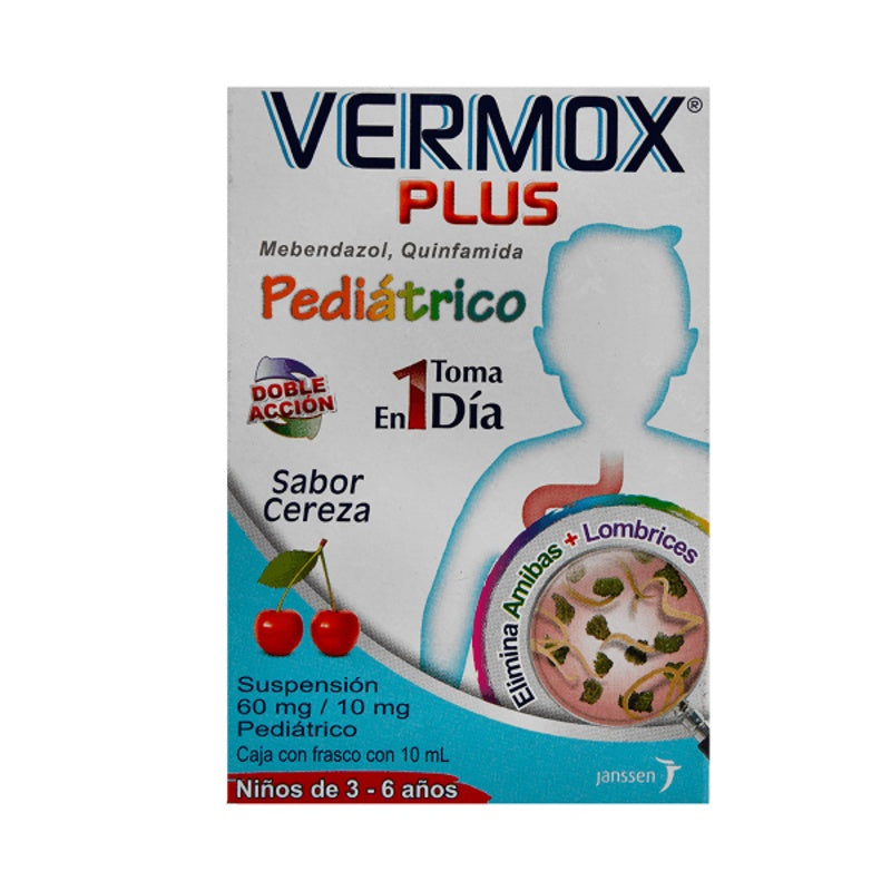 Vermox Plus Pediátrico 60 / 10 Mg / Ml 10 Ml Suspensión