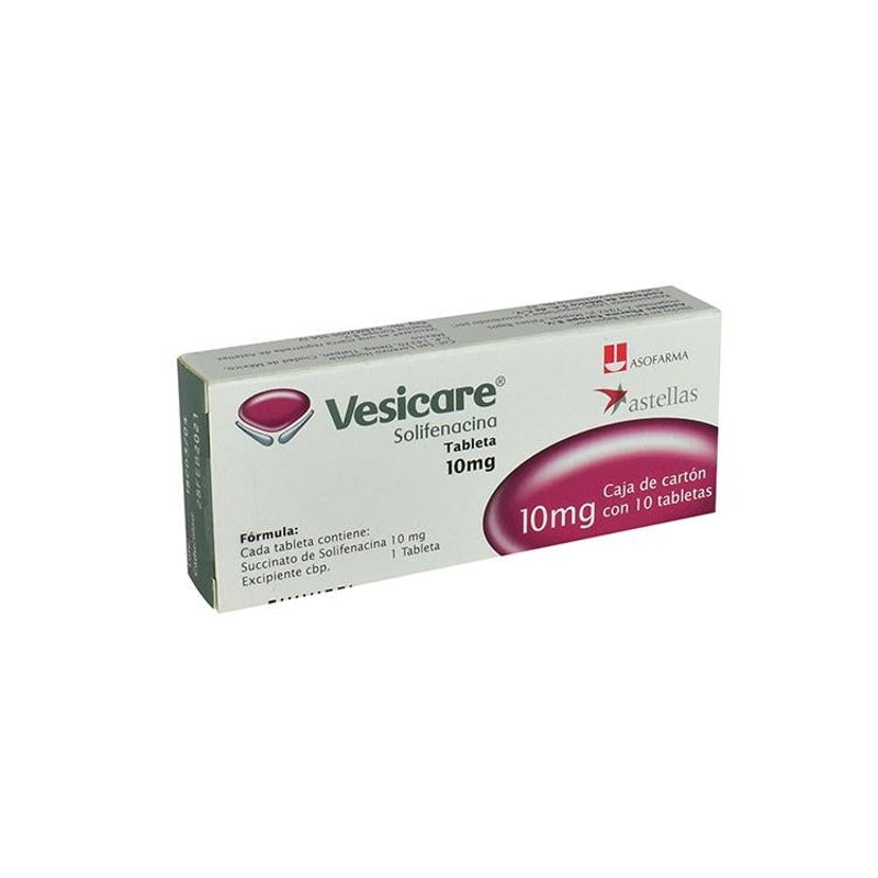Vesicare 10 Mg Con 10 Tabletas Rec