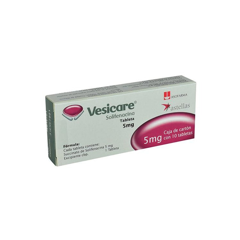 Vesicare 5 Mg Con 10 Tabletas Rec