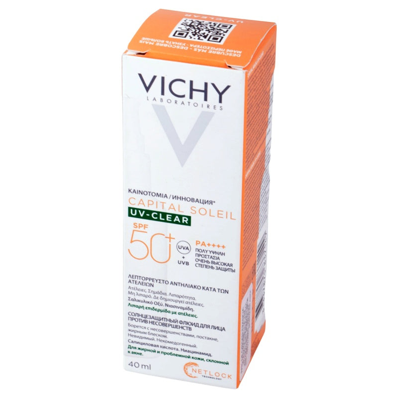 Vichy Capsulas Ital Solución Eil Uv Clear Spf50 40 Ml