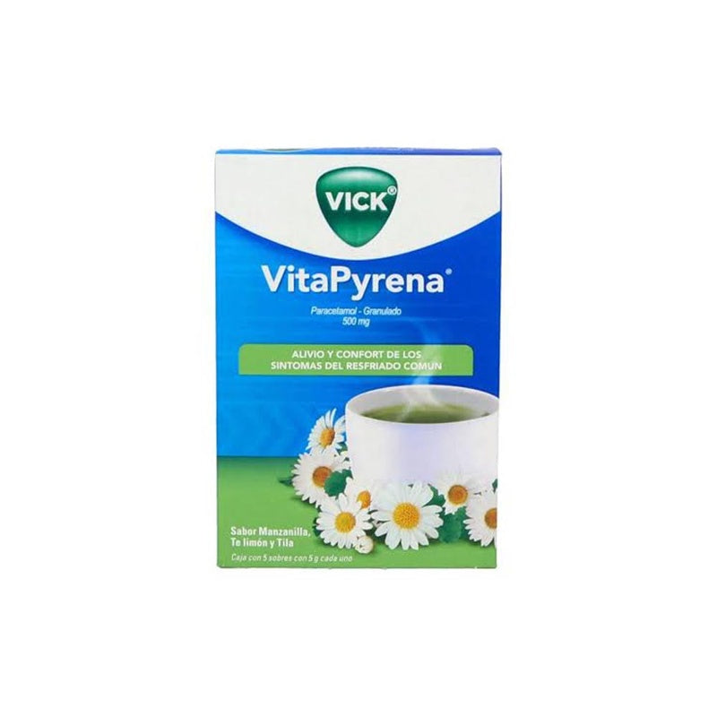 Vick Pyrena 500 Mg Manzanilla 5 Sobres