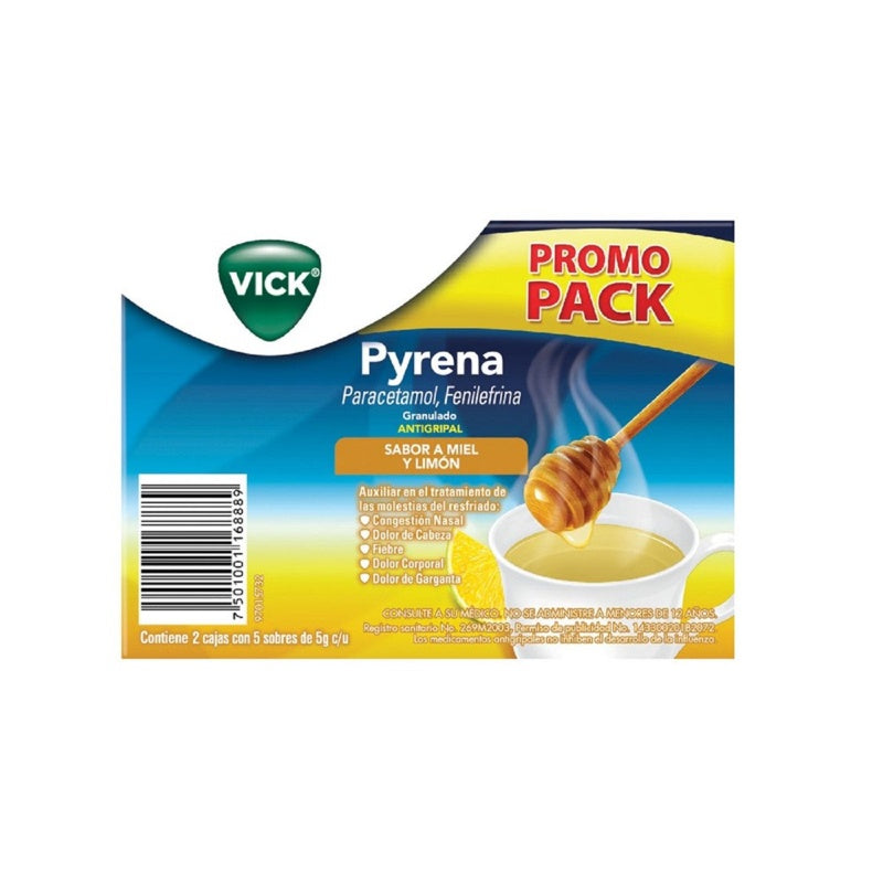 Vick Pyrena Miel Limon 5 + 5 Sobres
