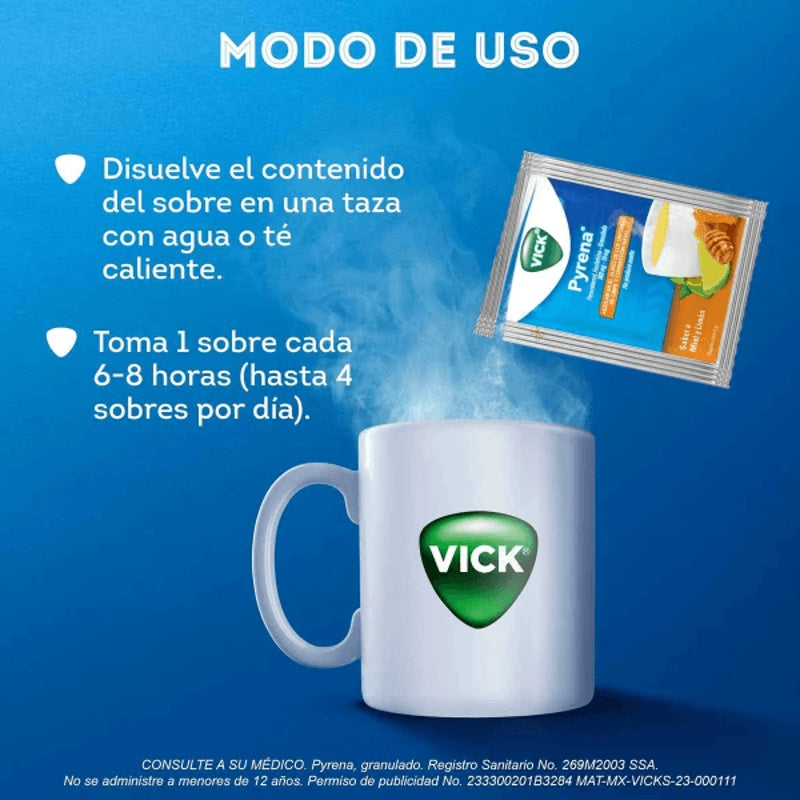 Vick Pyrena Miel Limon 5 Sobres