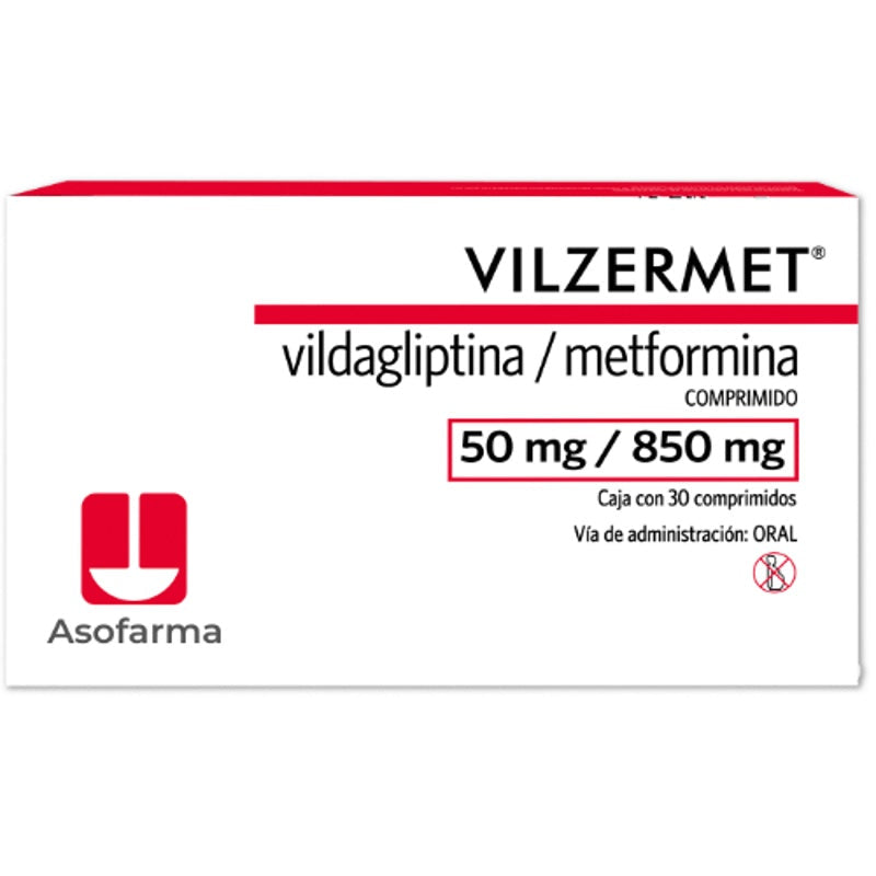 Vilzermet 50 / 850 Mg 60 Comp