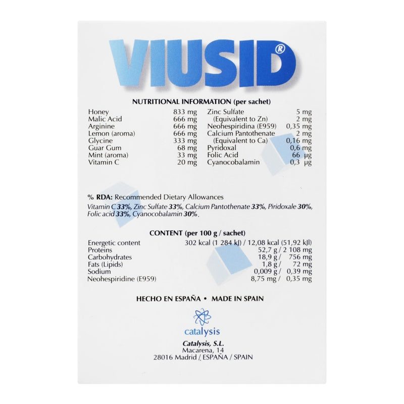 Viusid 84 Gr 21 Sobres Suplemento Alimenticio