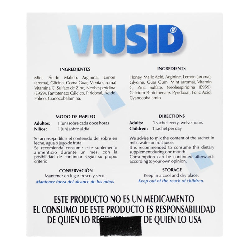 Viusid 84 Gr 21 Sobres Suplemento Alimenticio