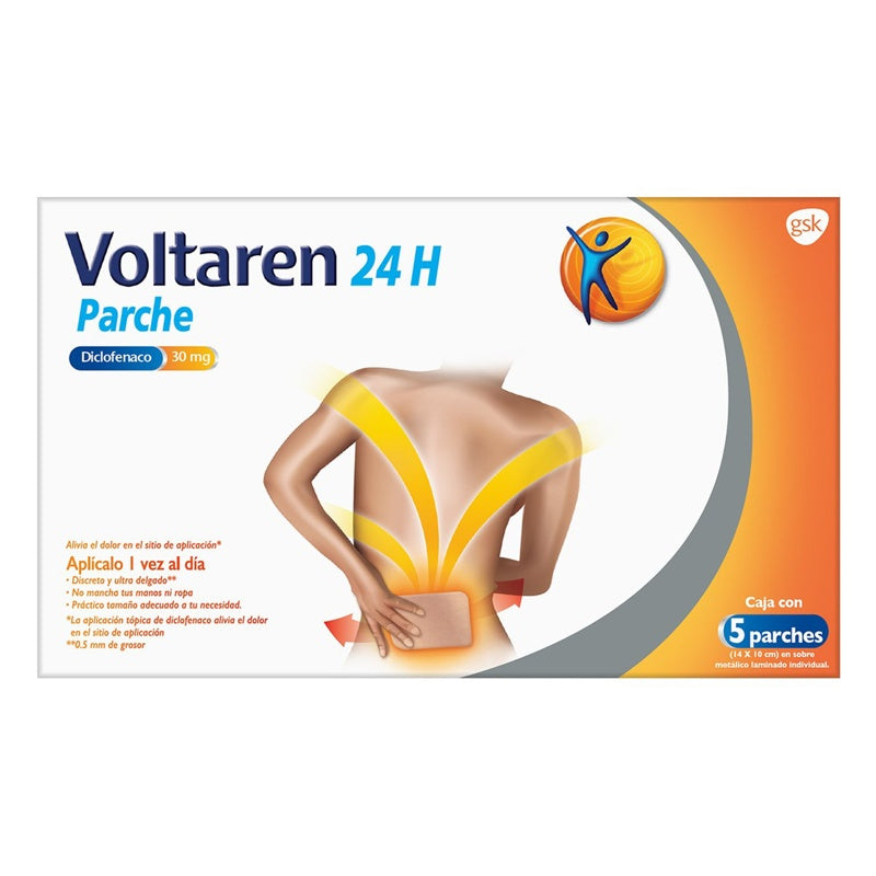 Voltaren 24H 30 Mg 14X10Cm 5 Parche 4701