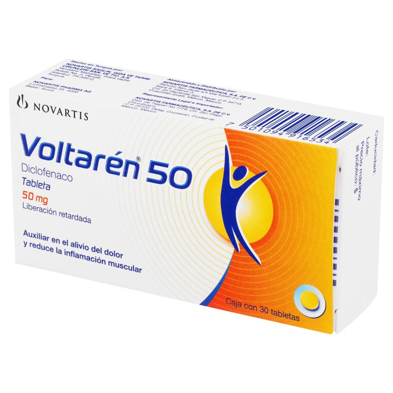 Voltaren 50 Mg Con 30 Grageas