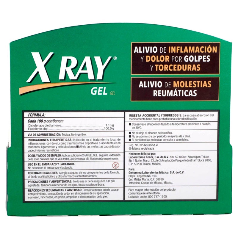 X Ray 1.16 Gr / 100 Gr 30 Gr Gel Tópica 650240016813 perfil 5