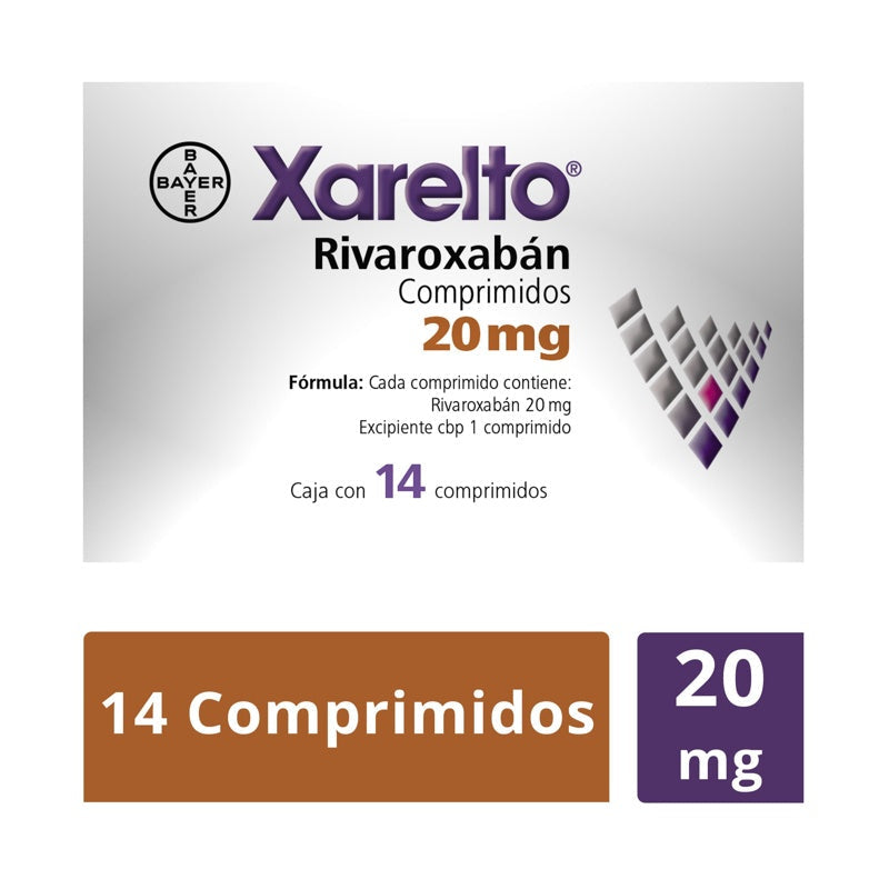 Xarelto 20 Mg Con 14 Tabletas