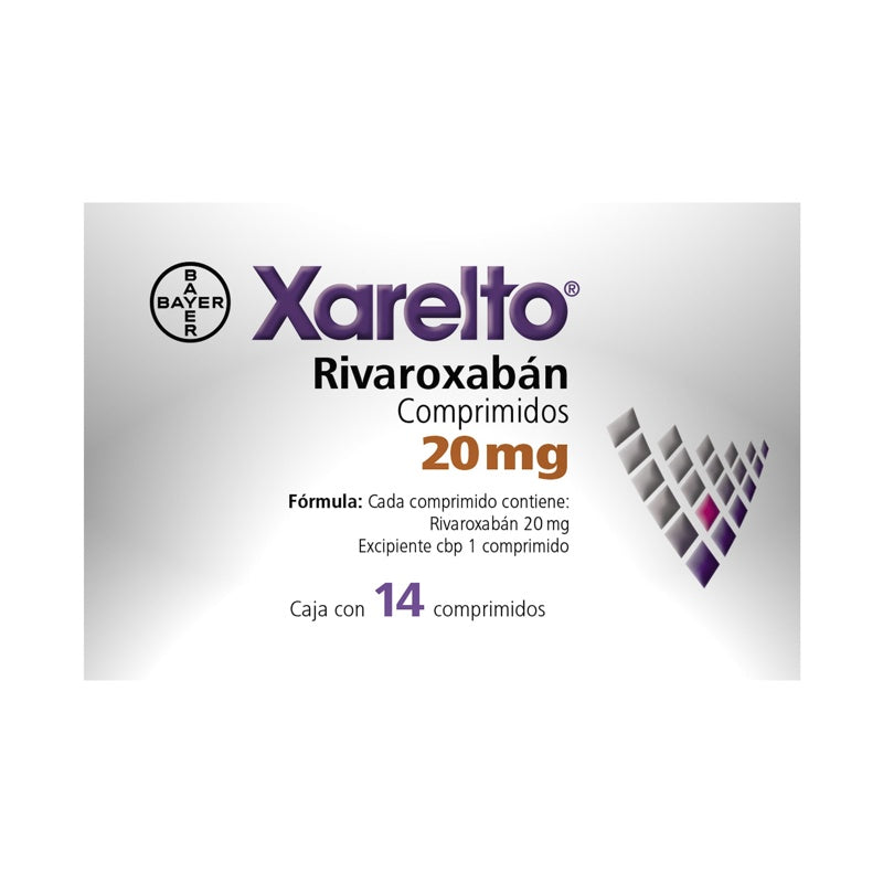 Xarelto 20 Mg Con 14 Tabletas
