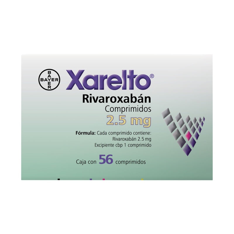 Xarelto 2.5 Mg Con 56 Comprimidos
