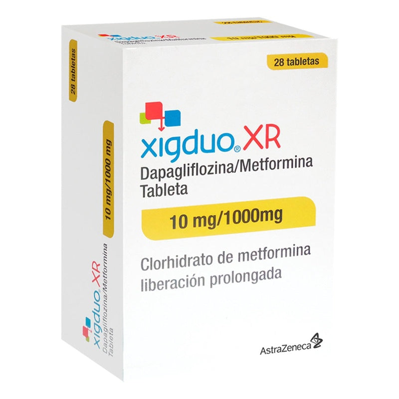 Xigduo Xr 10 / 1000 Mg Con 28 Tabletas Liberación Prolongada