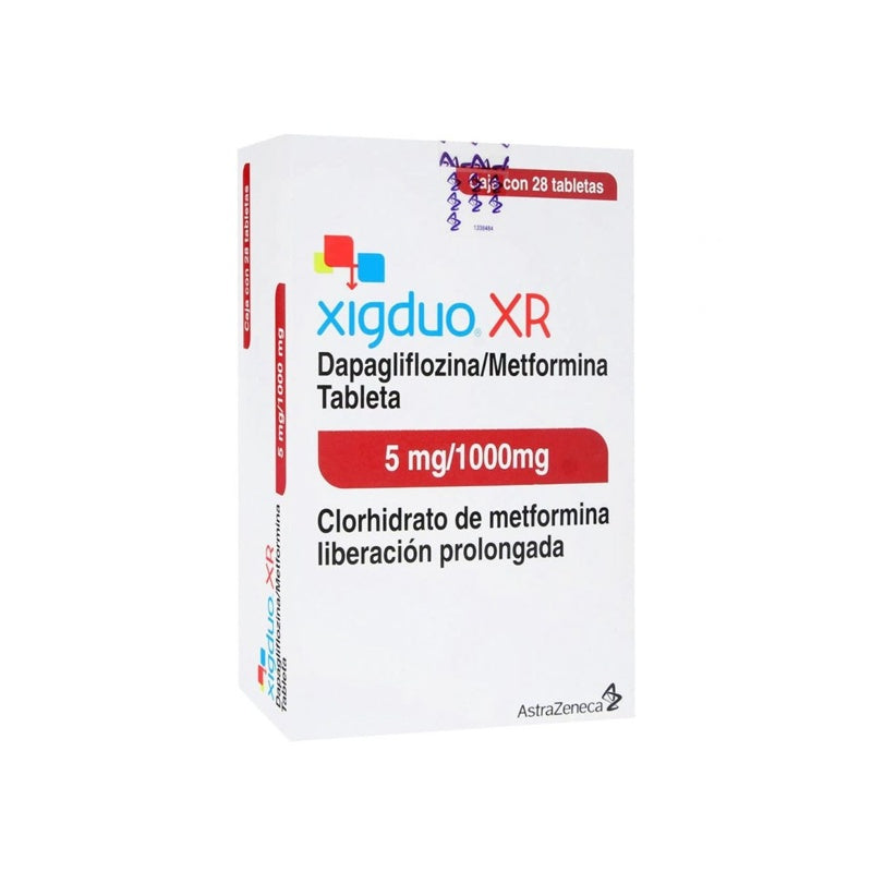 Xigduoo Xr 5 / 1000 Mg Con 28 Tabletas Liberación Prolongada