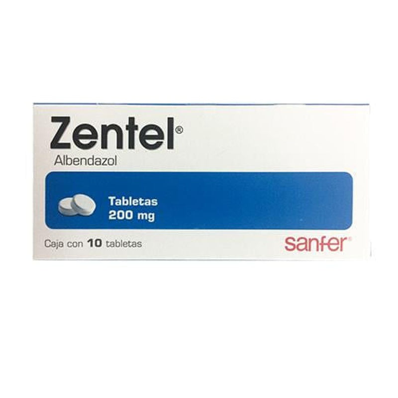 Zentel 200 Mg Con 10 Tabletas
