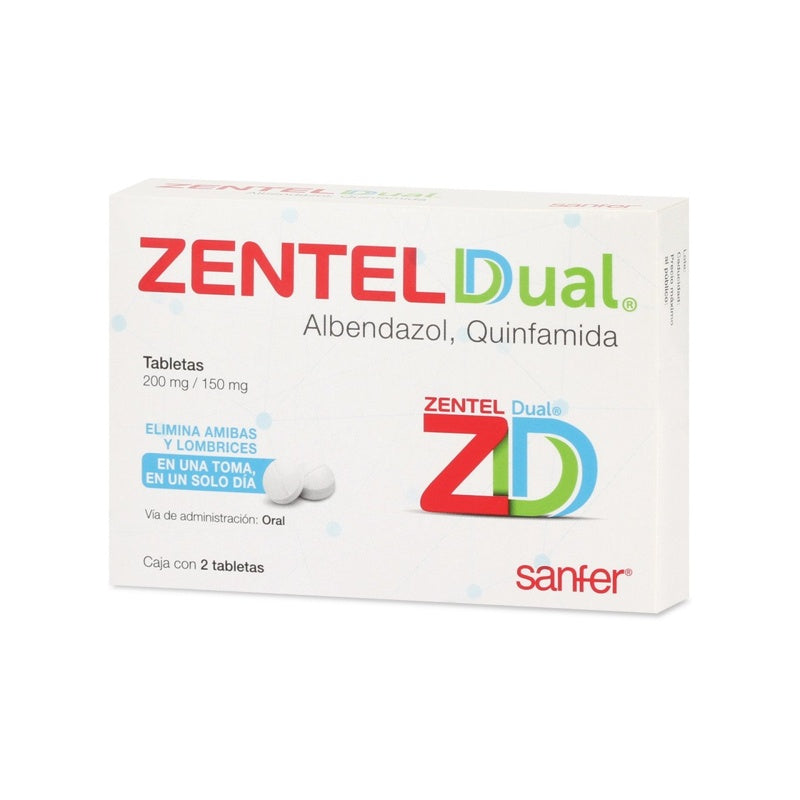 Zentel Dual 200 / 150 Mg Con 2 Tabletas