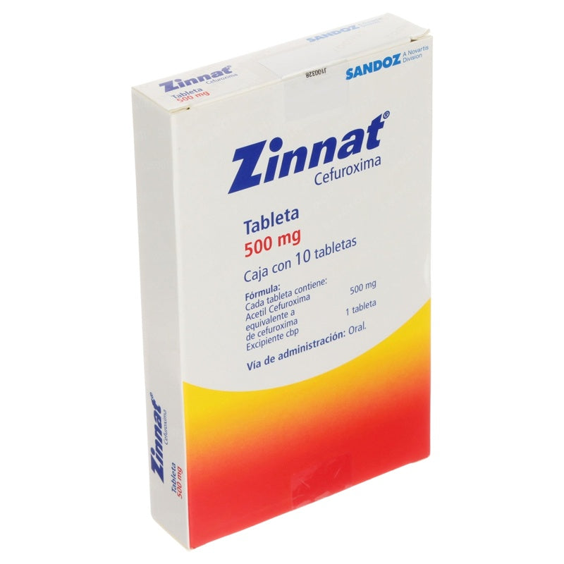 Zinnat 500 Mg Con 10 Tabletas 5792