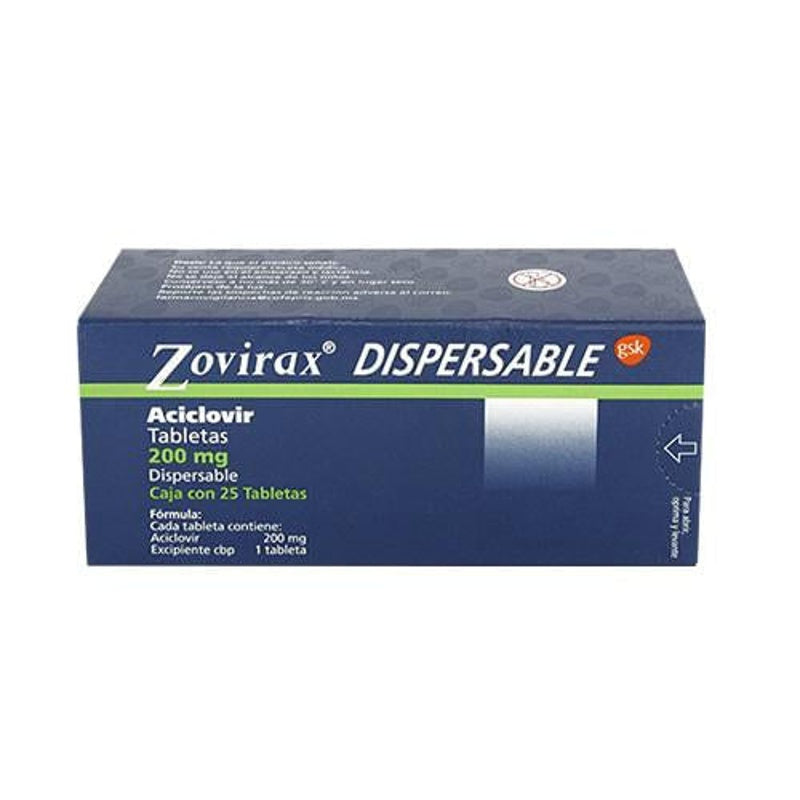 Zovirax 200 Mg Con 25 Tabletas Disp