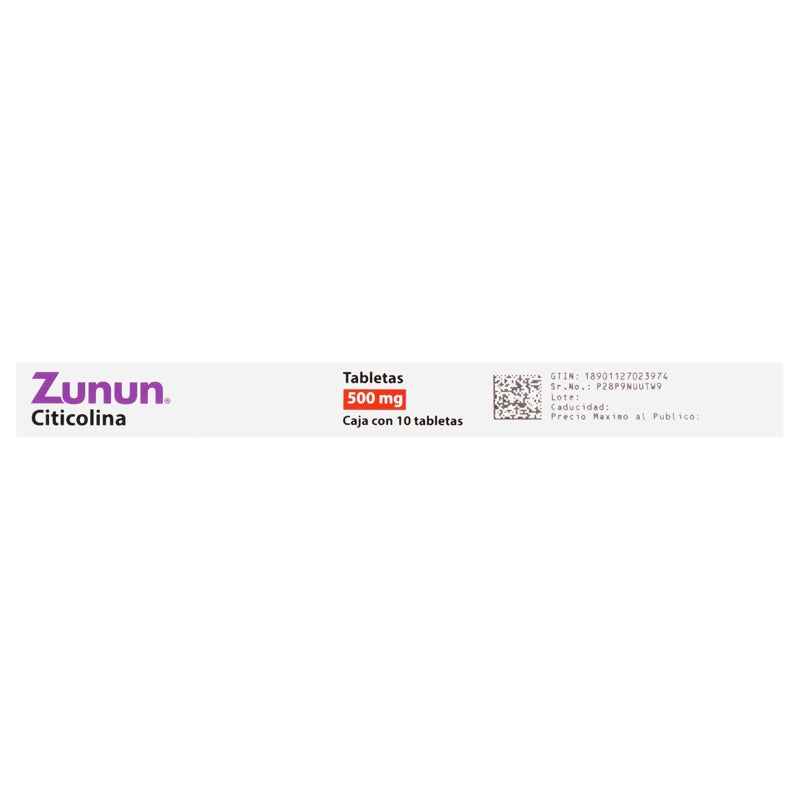 Zunun 500 Mg Con 10 Tabletas
