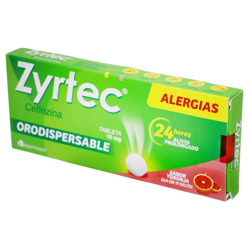 Zyrtec 10 Mg Con 10 Tabletas Orodisp 7501089803511 3